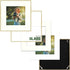 Frametory, 12x12 Metal Picture Frame - Aluminum Thin Molding - Photo Frame with Ivory Color Mat for 8x8 Wall Art & Pre-Installed Mounting Hardware - Real Glass (Gold, 1 Pack)