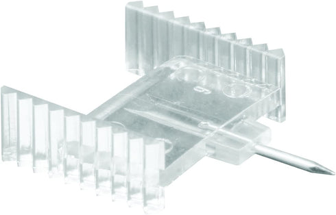 Prime-Line L 5892 Window Grid Retainer Clips, 5/8 inch, Plastic W/Steel Needle, Clear,1 ct (pack of 6) , White