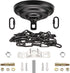Kocent Heavy Duty Canopy Kit and 6 feet Pendant Light Fixture Chain for Chandelier or Swag Light Fixtures, Maximum Fixture Weight of 50 Pounds ,5 Inches Diameter, Vintage Black (Black1)