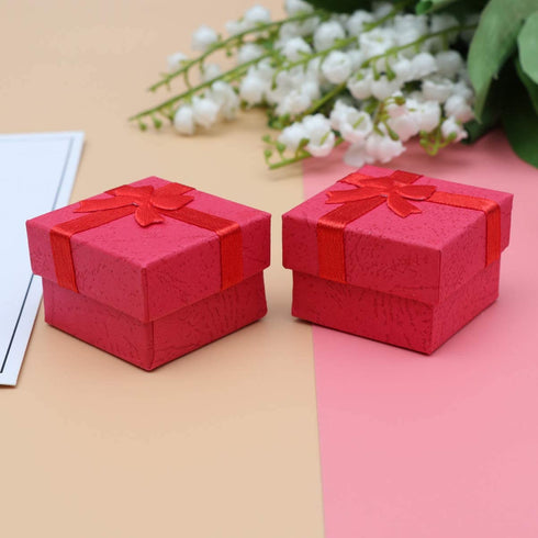 HEMOTON 24pcs Gifts Box Set Jewelry Gift Boxes Cardboard Jewelry Boxes Rings Pendants Earring Necklaces Boxes for Anniversaries Weddings Birthday Red