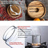 Keledz Glass Storage Jar with Wood Lids, Airtight Sealed Clear Borosilicate Glass Canister Kitchen Food Storage Containers for Coffee Beans Loose Tea Nuts Sugar Candy Spice, 450ml 16 oz (1000ml 35 oz)