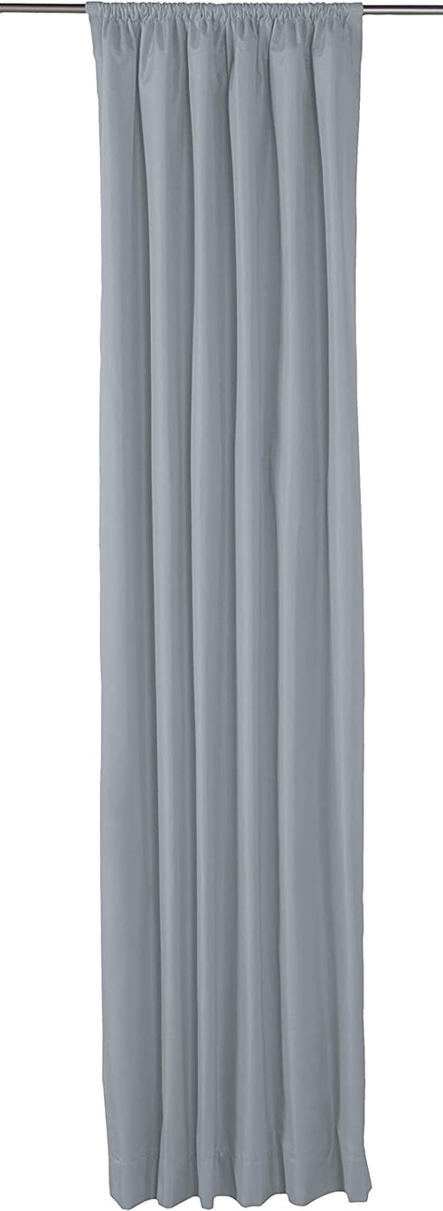Amazon Basics Room Darkening Blackout Window Curtains with Grommets - 42 x 96-Inch, Dark Gray, 2 Panels