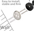 GAPPO Bathroom Hardware Accessories Set Matte Black 2 Piece SUS 304 Stainless Steel Wall Mounted Hand Towel Ring Toilet Paper Holder