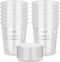 Clear Plastic Mixing Cup with Lids, Paint and Epoxy Mixing Cups Container for Paint, Resin, Epoxy, Art, Multiple Calibrated Mixing Ratios, Measurements in OZ. and ML (12pack,20ounce)