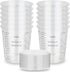 Clear Plastic Mixing Cup with Lids, Paint and Epoxy Mixing Cups Container for Paint, Resin, Epoxy, Art, Multiple Calibrated Mixing Ratios, Measurements in OZ. and ML (12pack,20ounce)