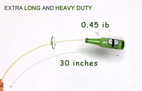 FLYPARTY Bamboo Marshmallow Roasting Sticks with 30 Inch 5mm Thick Extra Long Heavy Duty Wooden Skewers,Roaster Barbecue S'Mores Skewers Hot Dog Forks for Camping,Party,Kebab Sausage(60 Pcs)