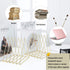 Urban Deco Triangle Desk File Organizer Metal Magazine Rack 7 Section Magazine File holder for Desk Record stand Gold Desk Organizer Magazine Storage For Home (2 Pack)