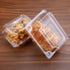 Twdrer 100 Pack Disposable Clear Plastic Clamshell Hinged Food Portable Square Containers for Salads,Fruit,Hamburgers,Sandwiches,Cupcake(5.3" x 4.2" x 3.4")