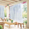NICETOWN Outdoor Sheer Curtain for Pergola - Lightweight Tab Top Voile Panel with Rope Tie Back for Gazebo (1 Pack, 100 Inch Wide by 108 Inch Long, White)