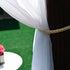 NICETOWN Outdoor Sheer Curtain for Pergola - Lightweight Tab Top Voile Panel with Rope Tie Back for Gazebo (1 Pack, 100 Inch Wide by 108 Inch Long, White)