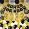 DUILE 72pc/set Happy New Year Decorations 2022 New Years Eve Party Decorations Supplies Include Paper Flower New Year Banner Balloons Curtains Foil Star Balloons for Happy New Year Party