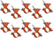 HIGHCRAFT ICF-DQ34-10 Bell Hanger Copper Coated Steel for 3/4'' Pipe (10PK), 10 Pack