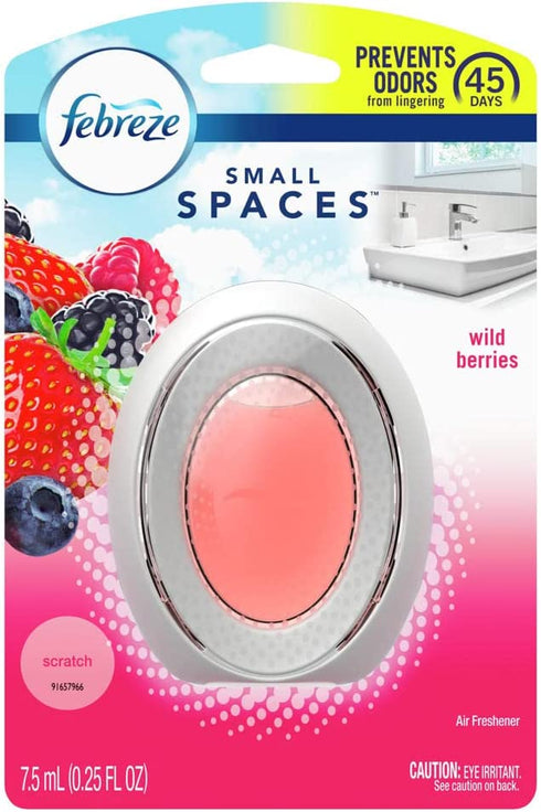Febreze Small Spaces Air Freshener, Wild Berries, Odor Eliminator for Strong Odors (1 Count)