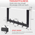 YUMORE Over The Door Hooks, Heavy Duty Over Door Hanger Stainless Steel for Coats Robes, Hanging Towel Rack Back of Bathroom Bedroom Door, Long Arms Easy Reach, Matte Black
