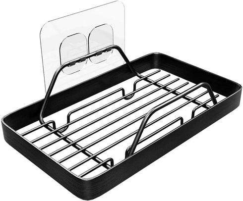 KINCMAX Bar Soap Holder Tray Shower Dish, Wall Mount Bathroom Soap Dishes in Shower Shelf Bathtub Metal Kitchen Sink Rack Sponge Holder Adhesive Soap Caddy Basket Drain Soap Saver Rest Case, SUS304