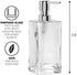 Oggi Soap & Lotion Dispenser, 13-Ounce, Clear, Chrome