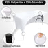 FestiCorp White Fitted Table Cover for 6 Foot Table - Spandex Massage Lash Bed Table Covers 6Ft, Elastic Table Cloths, Open Back Stretch Table Clothes for Party, DJ Table, Banquets, Events, Trade Show