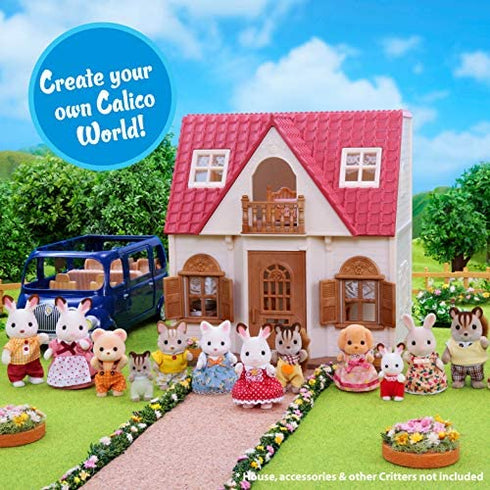 Calico Critters Caramel Dog Family, Dolls, Dollhouse Figures, Collectible Toys ,3 inches