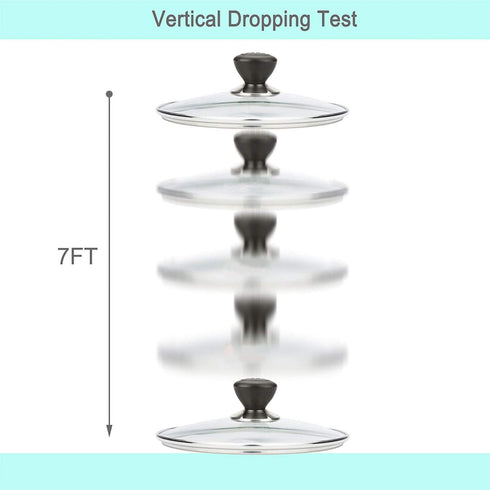 WishDirect Tempered Glass Lid Compatible with Instant Pot 8 Quart, Universal Electric Pressure Cooker Lid with Heat-resistant Handle Knobs - 10 Inch