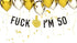 FUUF F*ck I'm 50 Banner, 50th Birthday Bunting Party Decor, Cheers to 50 Years,Funny Fifty Years Old Birthday Party Decorations Black and Gold