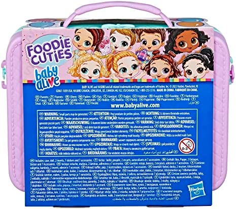 Baby Alive Foodie Cuties, Surprise Toy, 3-Inch Doll for Kids 3 and Up, 10 Surprises in Lunchbox-Style Case (Styles May Vary)