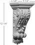 Ekena Millwork COR05X05X12DA 5 1/4-Inch W x 5 3/8-Inch D x 12 1/4-Inch H Damon Corbel