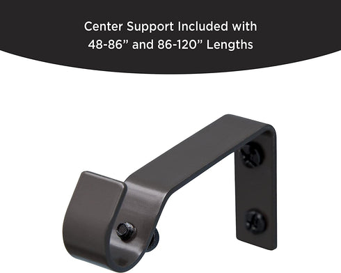 Eclipse EC Wrap Around Window Curtain Rod, 28-48", Espresso