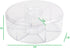 Mind Reader Acrylic Storage & Organizer 6 Compartment Tea Bag Holder with Lid, Round Pantry Organizer for Kitchen, Clear, Clear Round, Clear Round