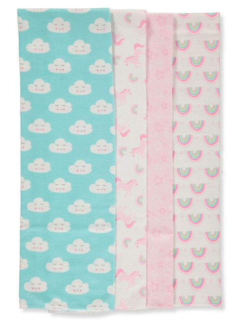 Luvable Friends Unisex Baby Cotton Flannel Receiving Blankets, Rainbow, One Size
