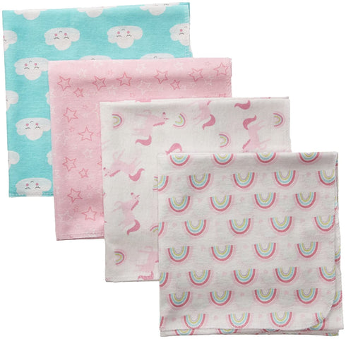 Luvable Friends Unisex Baby Cotton Flannel Receiving Blankets, Rainbow, One Size