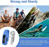 HSWAI 3-Pack Clips Replacement for Fitbit Inspire 2/Fitbit Inspire 3, Soft Comfortable Silicone Clip 360°Protection Holder Accessory Compatible with Fibit Inspire 2/3?Official Red/Blue/Purple