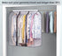 SLEEPING LAMB 40'' Clear Garment Bags for Closet Storage Bottom Enclosed Hanging Clothes Storage Bag Sealed Clothes Cover for Coats, Suits, Sweaters, Dresses
