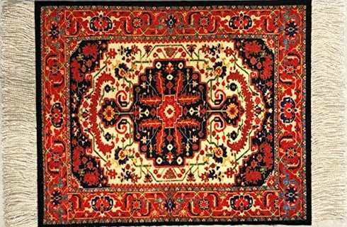 Wovenrugs Set of 4 Rug Table Coasters – Persian Design Fabric Carpet Drink Mats (Mix-4-5-7-8)