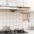 Kitchen Wall Mounted Hanging Utensil Holder Rack, Wrought Iron Rail Rack with 10 S Hooks for Hanging Kitchen Utensils Set & Cookware,16 inch