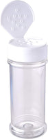 12 Pack of 6 Oz. Empty Clear Plastic Spice Bottles with White Sprinkle Top Lids For Storing and Dispensing Salt, Sweeteners and Spices - Food-Grade Spice Jars for Kitchen and Home Spice Organization
