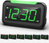 HOUSBAY Digital Alarm Clock for Bedrooms - 5 Large LED Screen with 0-100% Dimmer, 7 Color Night Light, Easy to Set, USB Charger, Battery Backup, Plug-in Clock for Kids, Teens, Boys, Girls