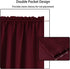 LUSHLEAF French Door Curtains, Thermal Insulated Drapes Rod Pocket Blackout Privacy Panel for Living Room Patio Glass Door Window with Tieback Set of 2 Panels, 54 x 40 inch, Burgundy