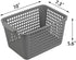 Gloreen Grey Plastic Basket, Weave Storage Baskets Organizer, 6 Packs