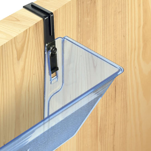 Acrimet 3 Pockets Wall Mount File Holder Organizer Letter Size, Clear Blue Color (Hangers Included)
