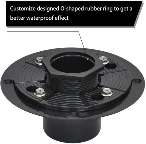 SaniteModar 2-in ABS Shower Drain Base can be used with any Size of Square and Linear Floor Shower Drain,It is Equipped with Threaded Joints and Rubber Joints¦¦