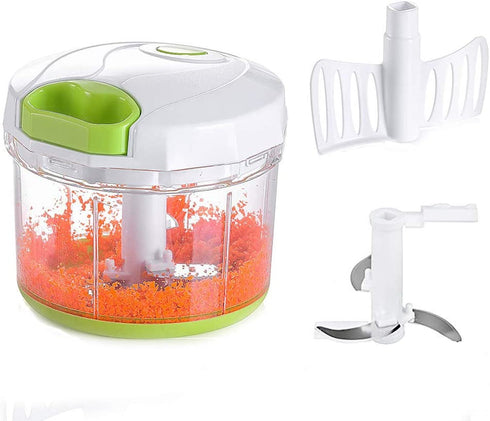 Manual Hand Pull Food Chopper Large Capacity Kitchen Onion Garlic Vegetable Blender Mincer(4 cup) by Vinipiak
