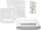 " OCCASIONS " 120 Plates Pack,(60 Guests) Wedding Party Square Disposable Plastic Plates Set -60 x 9.5'' Dinner + 60 x 6.5'' Dessert (Square White)