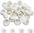 Murtenze 30 Pcs 13mm (1/2") White Hole Plugs, Plastic Flush Type Panel Plugs Fastener Cover, Round Plastic Snap in Locking Tubing Plug for Kitchen Cabinet Furniture