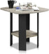 FURINNO Simple Design End/SideTable, 1-Pack, French Oak Grey/Black