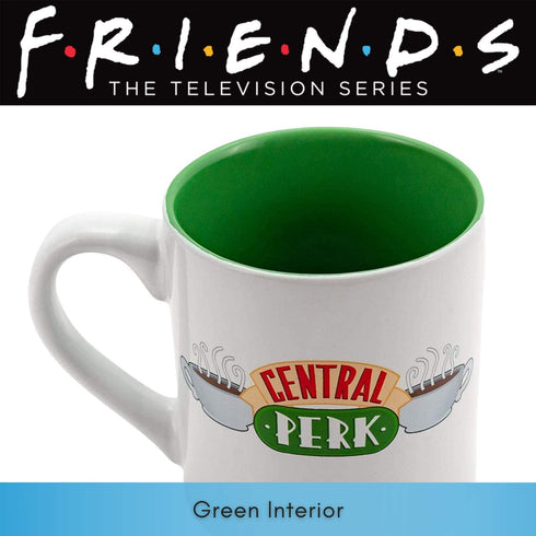 Silver Buffalo Friends Central Perk Doodle Logo Ceramic Coffee Mug, 14 Ounces