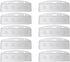 Honbay 10pcs Clear Horizontal Frosted Rigid Plastic Half Card Badge Holders