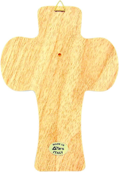 Noah's Ark with Prayer Wooden Wall Cross for Baby Nursery, 5 1/2 Inch