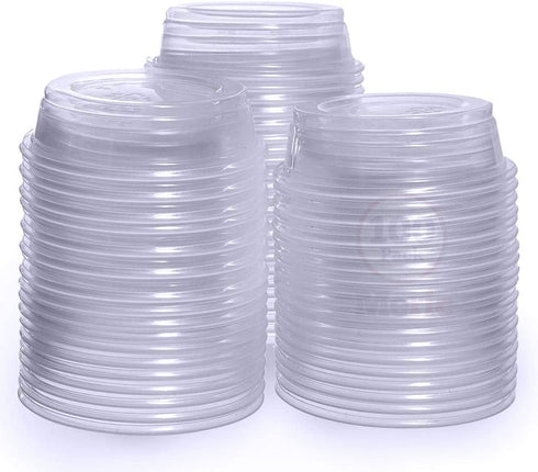 Meric Gecko Food Container, Transparent PVC Plastic Cups for Feeding & Drinking, No-Leak and Escape Design to Keep Mealworms Inside, 100 Pieces per Pack
