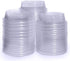 Meric Gecko Food Container, Transparent PVC Plastic Cups for Feeding & Drinking, No-Leak and Escape Design to Keep Mealworms Inside, 100 Pieces per Pack