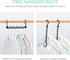 Smartor 20-Pack Space Saving Hangers, Cascading Wonder Magic Hangers, Closet Organizers and Storage, Clothes Organizer, Space Saver Closet Organization Hangers, Black